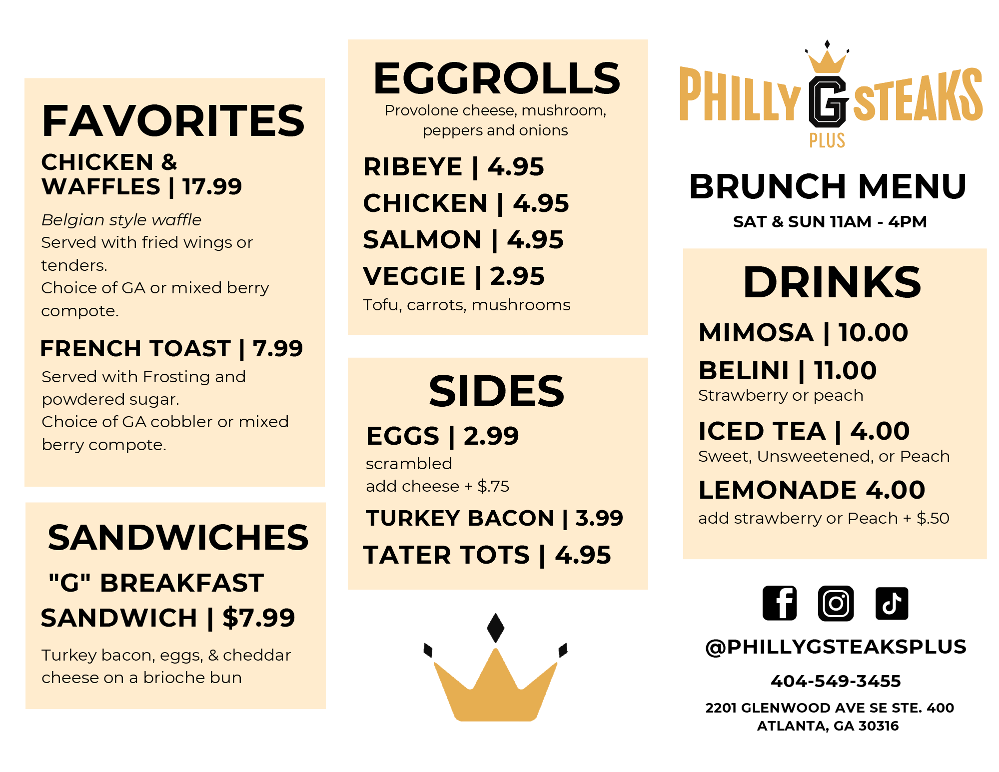 Brunch Menu